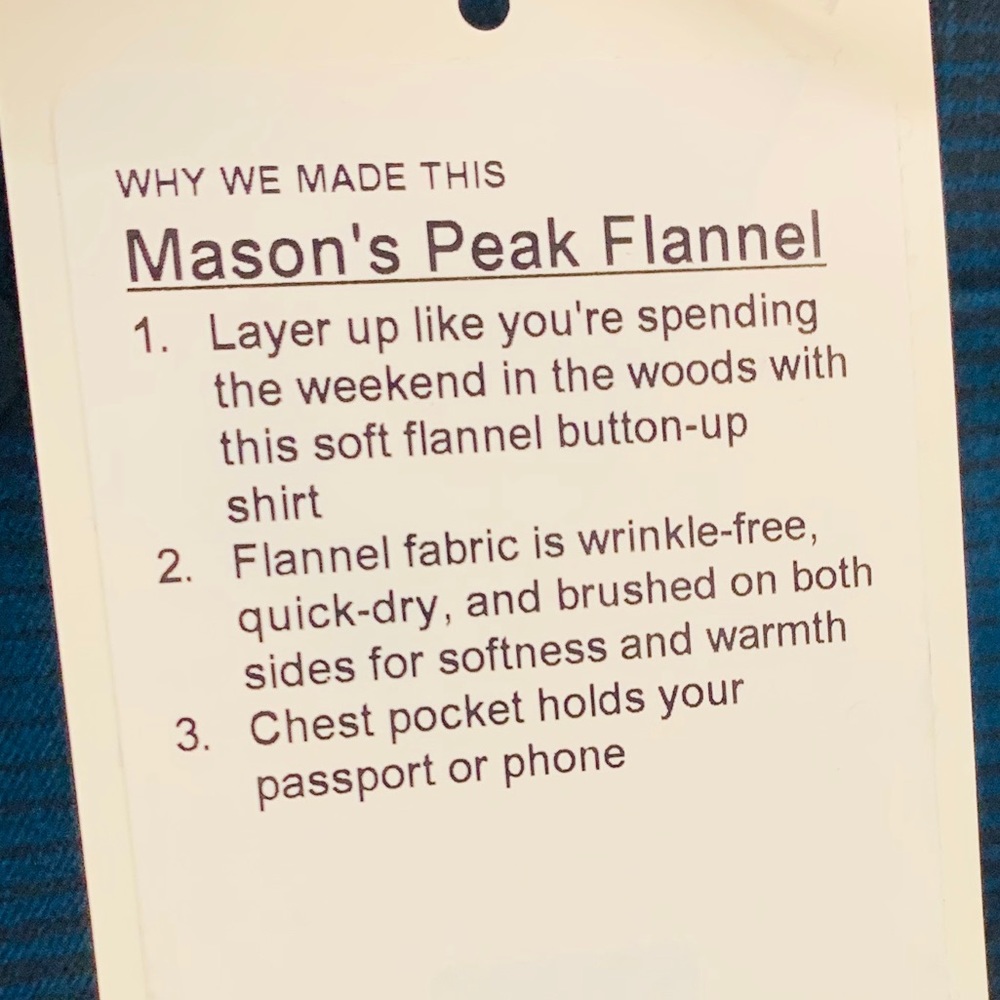 🔸 lululemon masons peak flannel plaid shirt blue - Picture 7 of 8